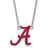 Alabama Crimson Tide Logo Art Sterling Silver Pendant Necklace