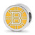 Boston Bruins Sterling Silver Enameled Bead