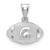 Michigan State Spartans Sterling Silver Football with Logo Pendant