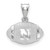 Nebraska Cornhuskers Logo Art Sterling Silver Football Charm