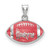 Nebraska Cornhuskers Sterling Silver Enameled Football Pendant