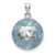 North Carolina Tar Heels Sterling Silver Enameled Basketball Pendant