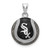 Chicago White Sox Logo Art Sterling Silver Baseball Pendant