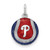 Philadelphia Phillies MLB Logo Art Sterling Silver Baseball Pendant