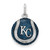 Kansas City Royals MLB Logo Art Sterling Silver Baseball Pendant