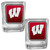 Wisconsin Badgers Square Glass Shot Glass Set