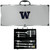 Washington Huskies 8 Piece Stainless Steel BBQ Set w/Metal Case