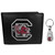 South Carolina Gamecocks Bi-fold Wallet & Steel Key Chain