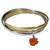 Clemson Tigers Tri-color Bangle Bracelet