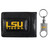 LSU Tigers Leather Cash & Cardholder & Valet Key Chain