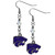 Kansas State Wildcats Crystal Dangle Earrings