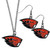 Oregon State Beavers Dangle Earrings and Chain Necklace Set