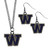 Washington Huskies Dangle Earrings and Chain Necklace Set