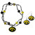 Iowa Hawkeyes Dangle Earrings & Crystal Bead Bracelet Set