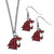 Washington State Cougars Dangle Earrings and Chain Necklace Set