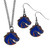 Boise State Broncos Dangle Earrings and Chain Necklace Set
