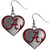 Alabama Crimson Tide Heart Dangle Earrings