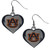 Auburn Tigers Heart Dangle Earrings