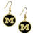 Michigan Wolverines Gold Tone Earrings