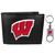 Wisconsin Badgers Leather Bi-fold Wallet & Valet Key Chain