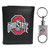 Ohio State Buckeyes Leather Tri-fold Wallet & Valet Key Chain