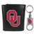 Oklahoma Sooners Leather Tri-fold Wallet & Valet Key Chain