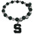 Michigan State Spartans Bead Memory Wire Bracelet