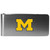 Michigan Wolverines Logo Steel Money Clip