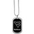 West Virginia Mountaineers Chrome Tag Necklace