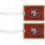 San Francisco 49ers Vinyl Luggage Tag - 2 Pack