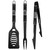 Cleveland Browns 3 Piece Steel Monochromatic BBQ Set