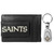 New Orleans Saints Leather Cash & Cardholder & Steel Key Chain