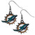 Miami Dolphins Chrome Dangle Earrings