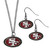 San Francisco 49Ers Dangle Earrings Chain Necklace