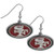 San Francisco 49ers Chrome Dangle Earrings