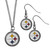 Pittsburgh Steelers Dangle Earrings Chain Necklace