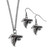 Atlanta Falcons Dangle Earrings & Chain Necklace Set