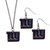 New York Giants Dangle Earrings and Chain Necklace Set