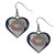 Chicago Bears Heart Dangle Earrings