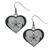 Dallas Cowboys Heart Dangle Earrings
