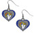 Los Angeles Rams Heart Dangle Earrings