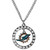 Miami Dolphins Rhinestone Hoop Necklace