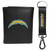 Los Angeles Chargers Leather Tri-fold Wallet & Strap Key Chain