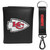 Kansas City Chiefs Leather Tri-fold Wallet & Strap Key Chain