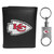 Kansas City Chiefs Leather Tri-fold Wallet & Valet Key Chain