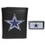 Dallas Cowboys Leather Tri-fold Wallet & Color Money Clip