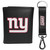 New York Giants Leather Tri-fold Wallet & Strap Key Chain