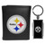 Pittsburgh Steelers Leather Tri-fold Wallet & Multitool Key Chain