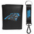 Carolina Panthers Leather Tri-fold Wallet & Strap Key Chain