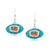 Miami Dolphins Crystal Silver Earrings